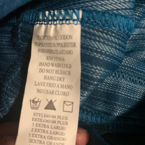 BNWT! Posh Gal Jeggings Turquoise Sz 12-18 taper - Picture 4 of 5